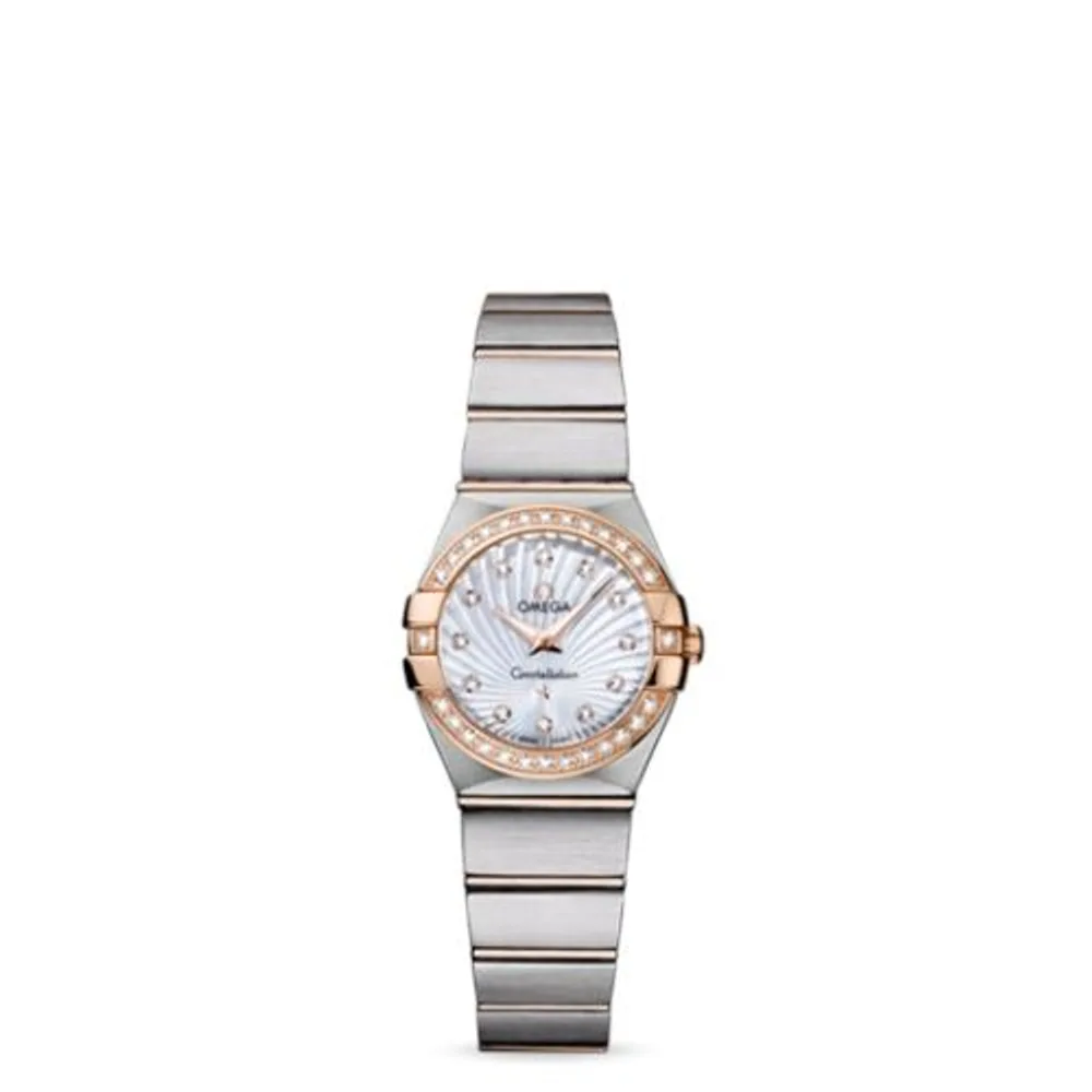 Omega Constellation Quartz 24 Brushed Stainless Steel / Red Gold / Diamond / MOP Supernova