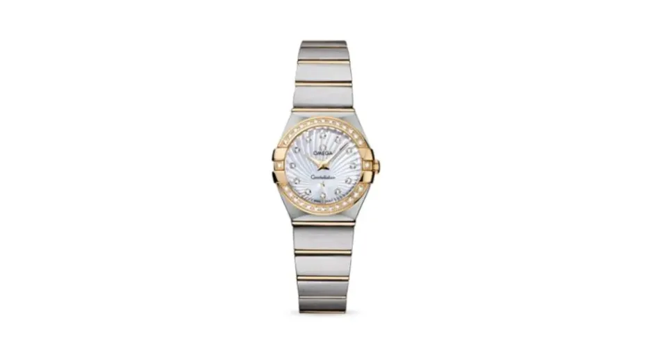 Omega Constellation Quartz 24 Brushed Stainless Steel / Yellow Gold / Diamond / MOP Supernova