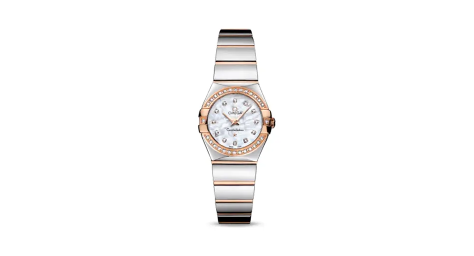 Omega Constellation Quartz 24 Polished Stainless Steel / Red Gold / Diamond / MOP
