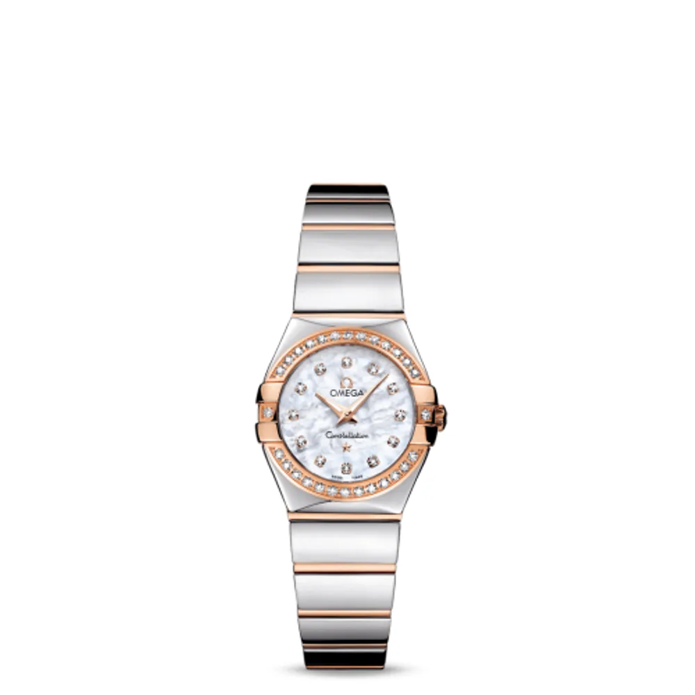 Omega Constellation Quartz 24 Polished Stainless Steel / Red Gold / Diamond / MOP