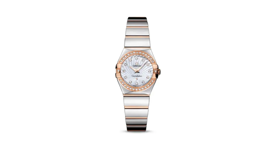 Omega Constellation Quartz 24 Polished Stainless Steel / Red Gold / Diamond / MOP Supernova