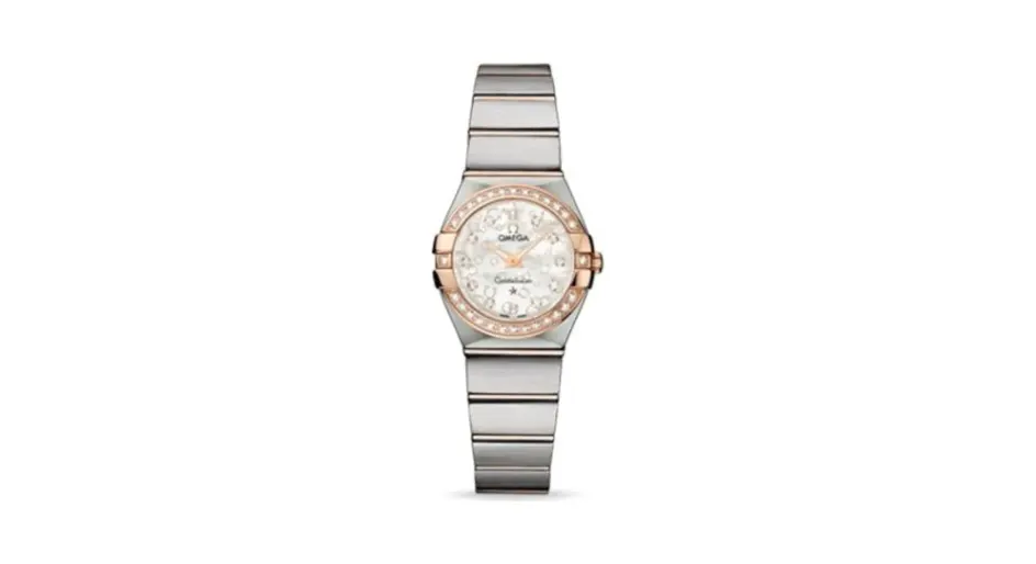 Omega Constellation Quartz 24 Brushed Stainless Steel / Red Gold / Diamond / MOP Omega