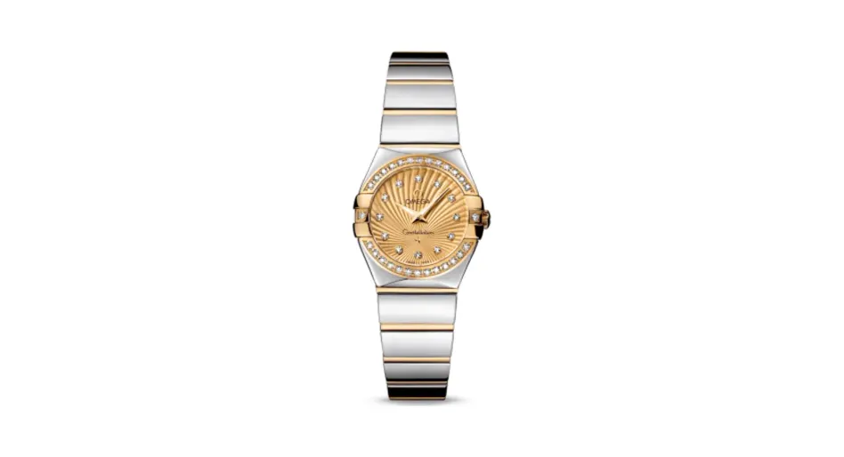 Omega Constellation Quartz 24 Polished Stainless Steel / Yellow Gold / Diamond / Champagne Supernova