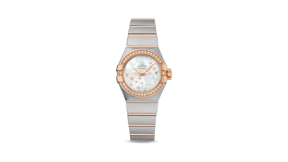 Omega Constellation Co-Axial 27 Brushed Stainless Steel / Red Gold / Diamond / MOP Stars