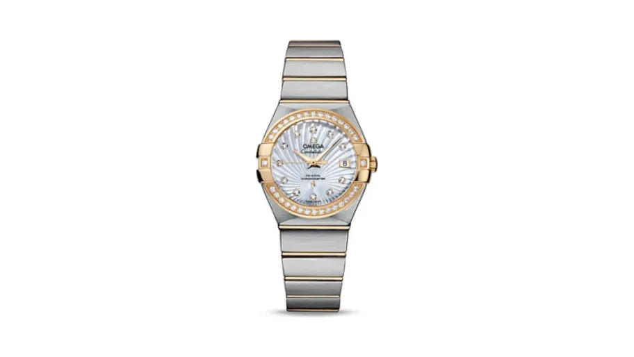 Omega Constellation Co-Axial 27 Brushed Stainless Steel / Yellow Gold / Diamond / MOP Supernova