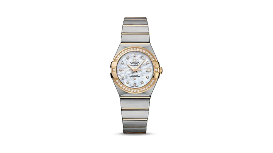 Omega Constellation Co-Axial 27 Brushed Stainless Steel / Yellow Gold / Diamond / MOP