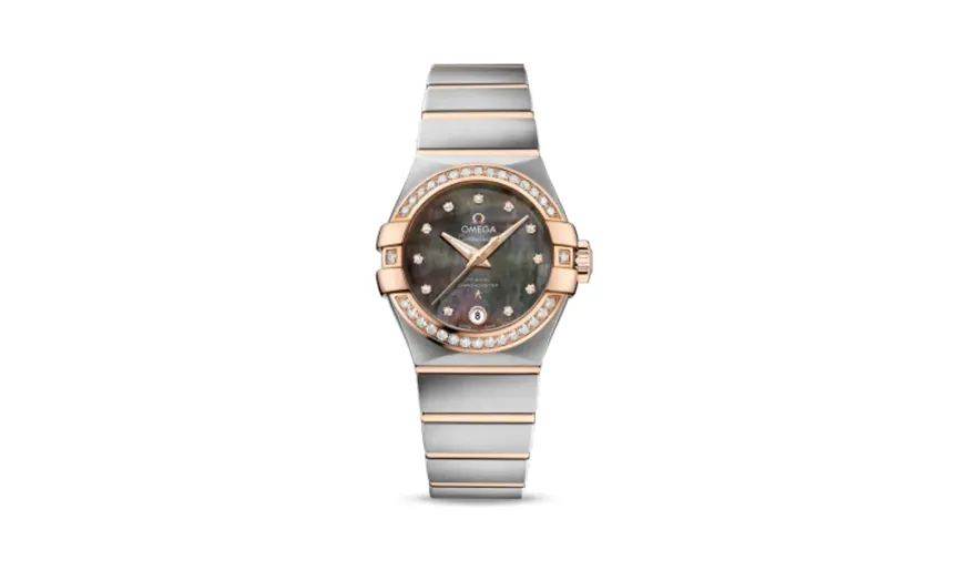 Omega Constellation Co-Axial 27 Brushed Stainless Steel / Red Gold / Diamond / Tahiti MOP