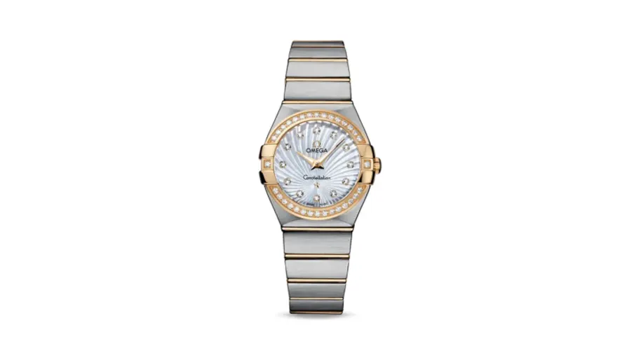 Omega Constellation Quartz 27 Brushed Stainless Steel / Yellow Gold / Diamond / MOP Supernova