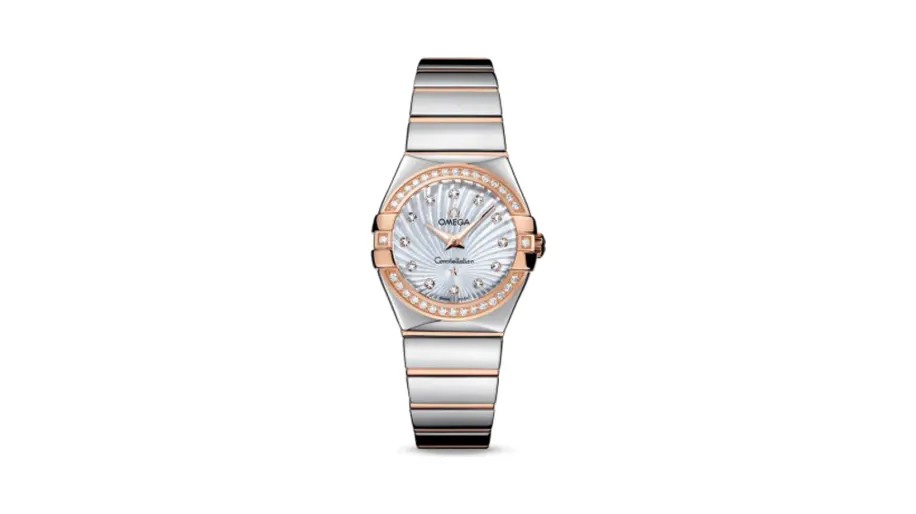 Omega Constellation Quartz 27 Polished Stainless Steel / Red Gold / Diamond / MOP Supernova