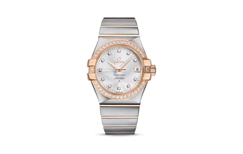 Omega Constellation Co-Axial 35 Stainless Steel / Red Gold / Diamond / Silver