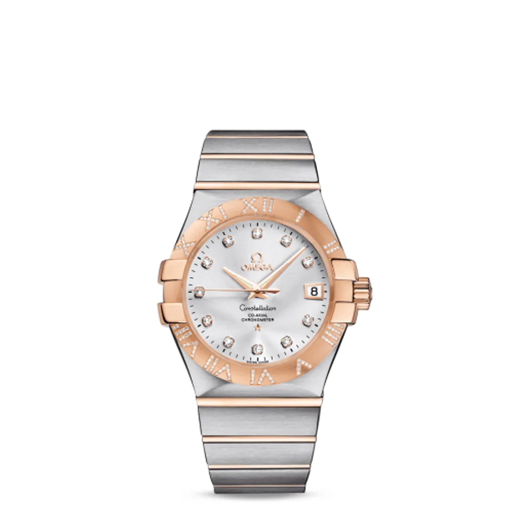Omega Constellation Co-Axial 35 Stainless Steel / Red Gold / Diamond / Silver