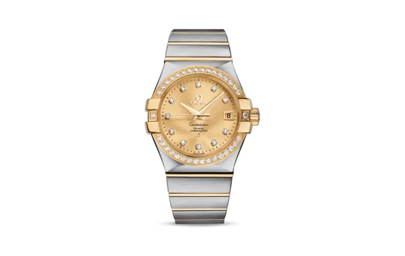 Omega Constellation Co-Axial 35 Stainless Steel / Yellow Gold / Diamond / Champagne