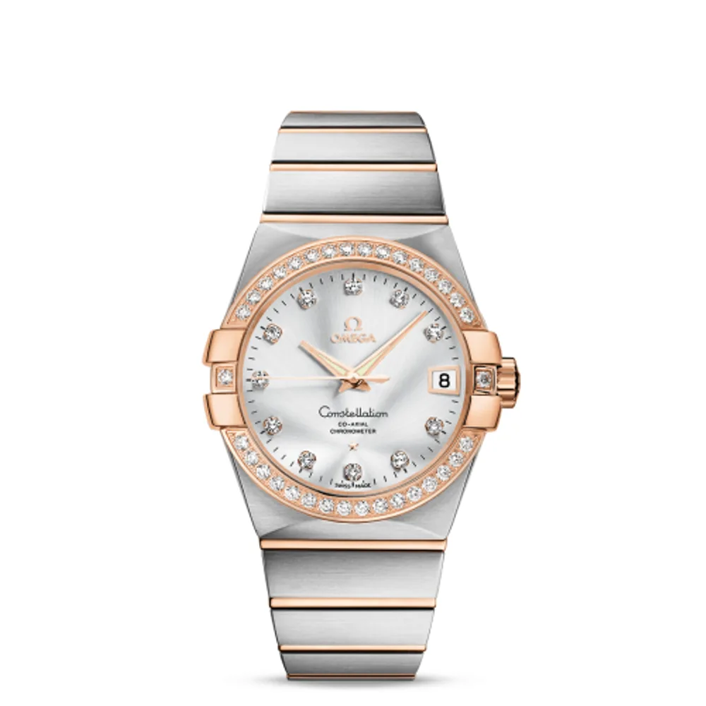 Omega Constellation Co-Axial 38 Stainless Steel / Red Gold / Diamond / Silver