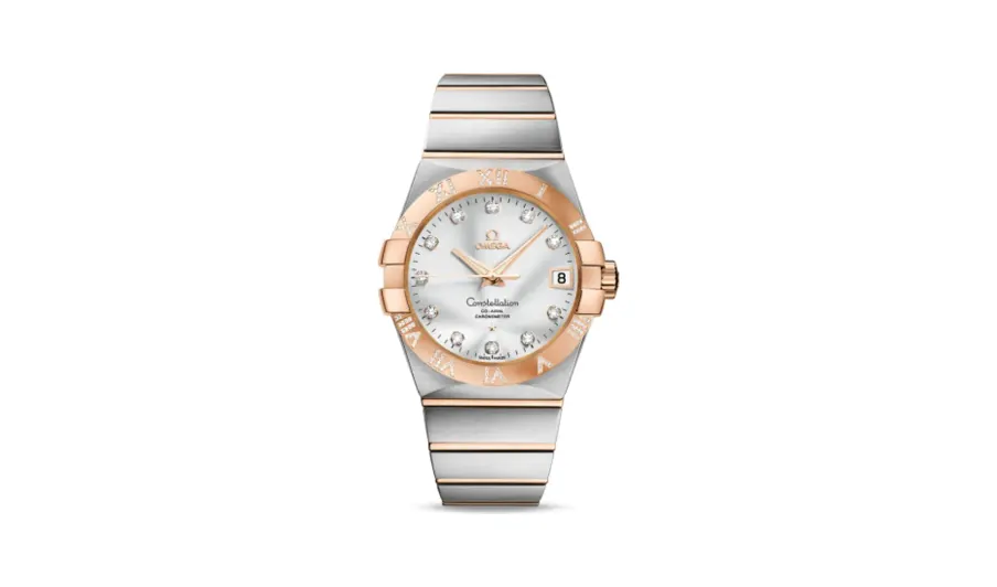 Omega Constellation Co-Axial 38 Stainless Steel / Red Gold / Diamond / Silver