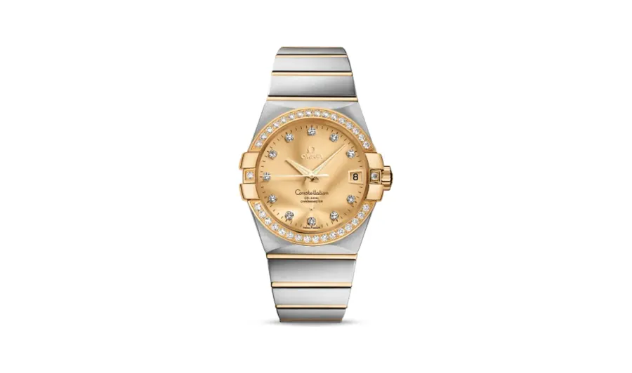 Omega Constellation Co-Axial 38 Stainless Steel / Yellow Gold / Diamond / Champagne