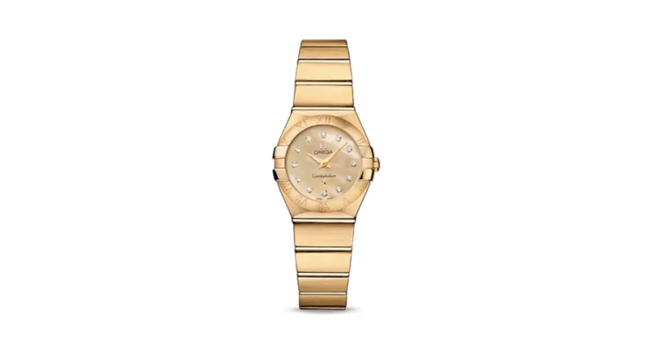 Omega Constellation Quartz 24 Brushed Yellow Gold / Champagne MOP