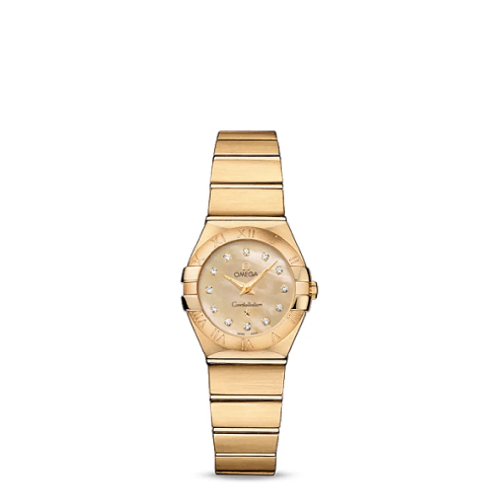 Omega Constellation Quartz 24 Brushed Yellow Gold / Champagne MOP