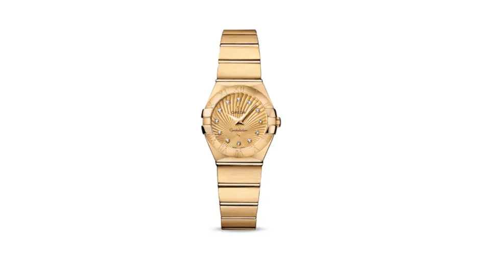 Omega Constellation Quartz 24 Brushed Yellow Gold / Champagne Supernova