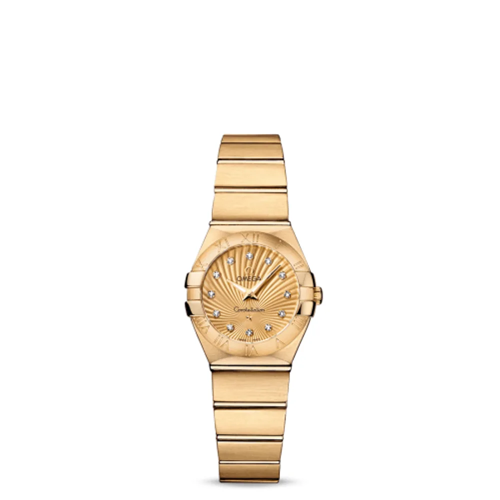 Omega Constellation Quartz 24 Brushed Yellow Gold / Champagne Supernova