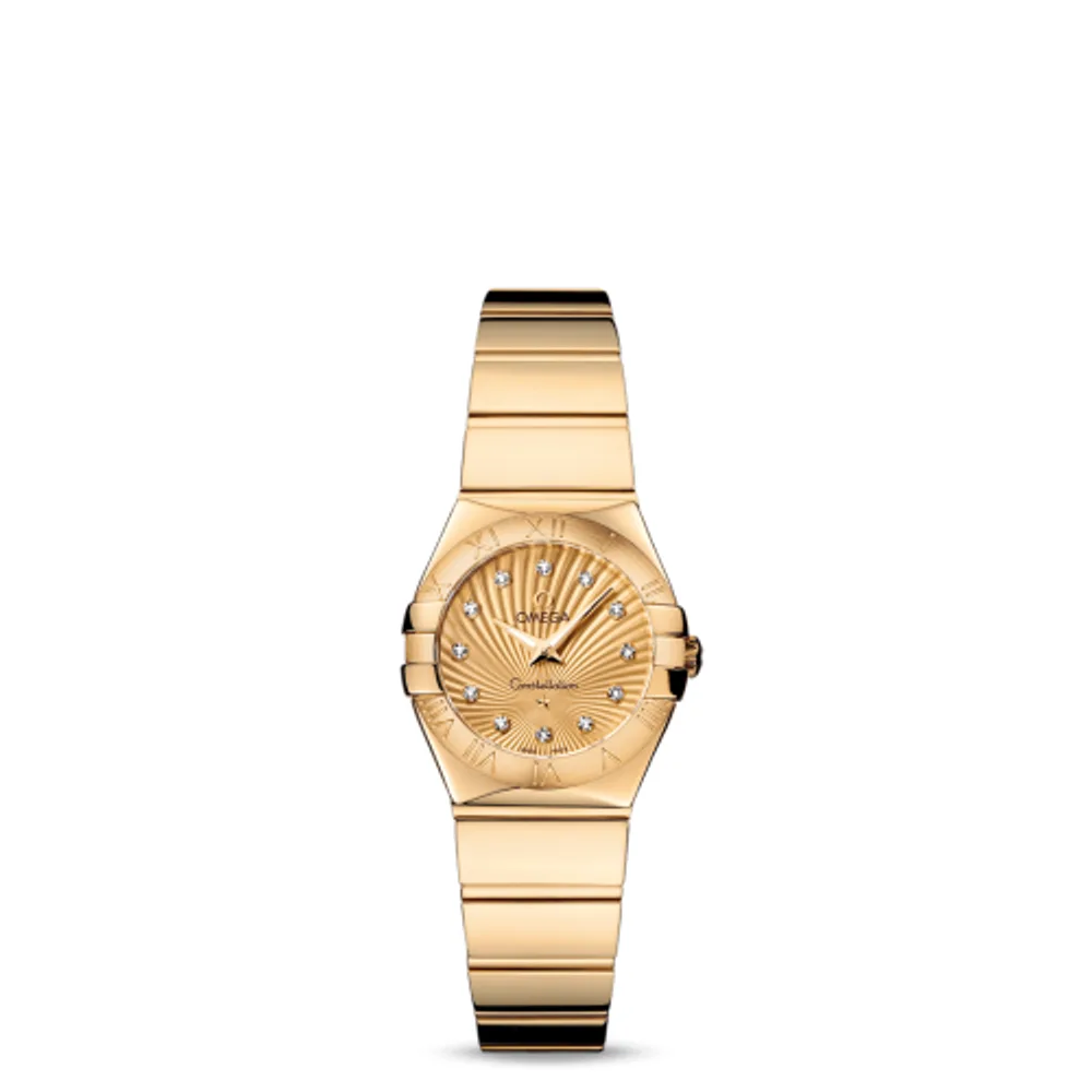 Omega Constellation Quartz 24 Polished Yellow Gold / Champagne Supernova