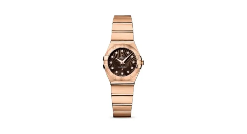Omega Constellation Quartz 24 Brushed Red Gold / Brown Supernova