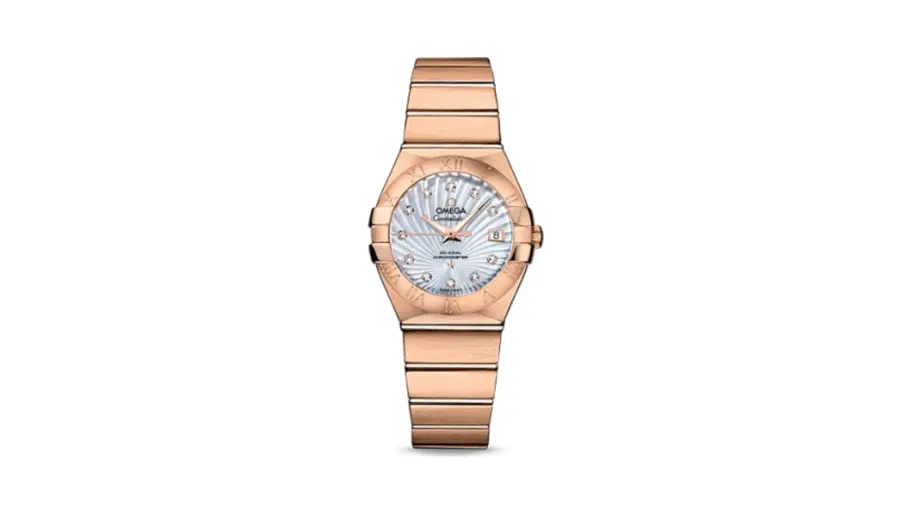 Omega Constellation Co-Axial 27 Brushed Red Gold / MOP Supernova
