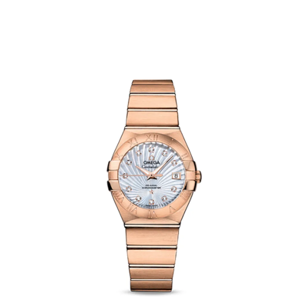 Omega Constellation Co-Axial 27 Brushed Red Gold / MOP Supernova