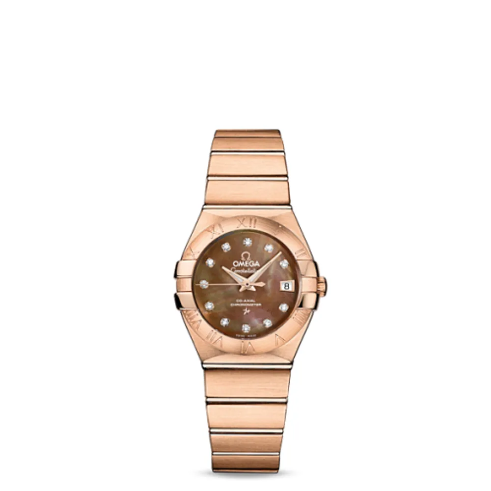 Omega Constellation Co-Axial 27 Brushed Red Gold / Brown MOP