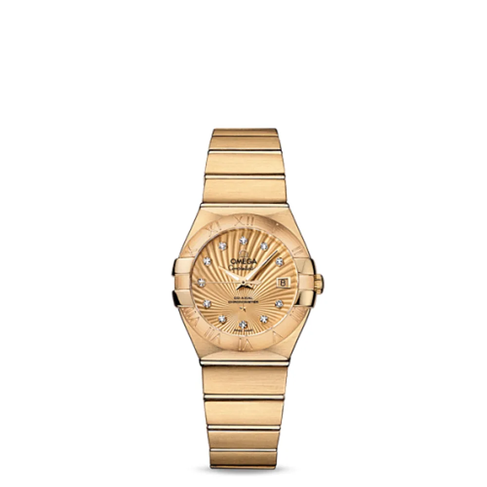 Omega Constellation Co-Axial 27 Brushed Yellow Gold / Champagne Supernova