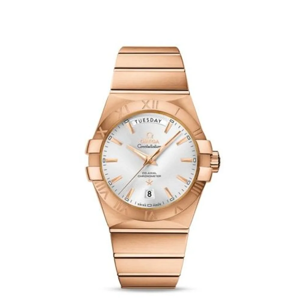 Omega Constellation Co-Axial 38 Day-Date Red Gold / Silver