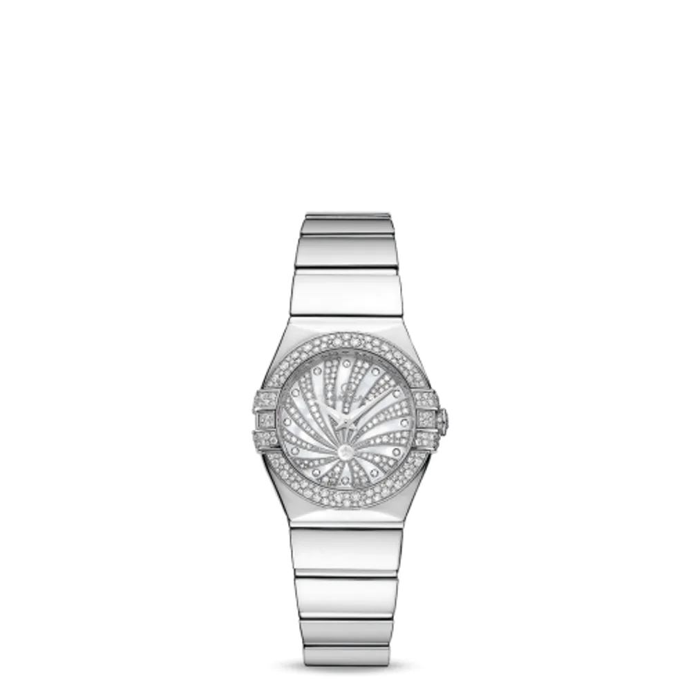 Omega Constellation Quartz 24 Polished White Gold / Diamond / MOP Supernova