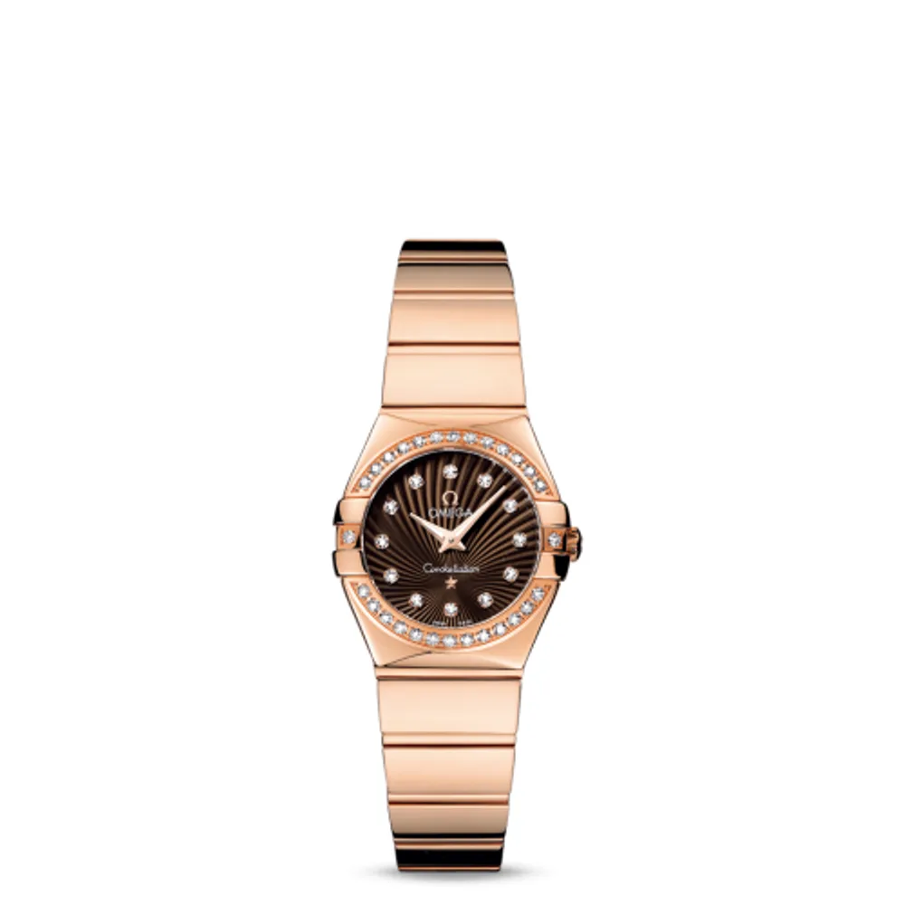 Omega Constellation Quartz 24 Polished Red Gold / Diamond / Brown Supernova