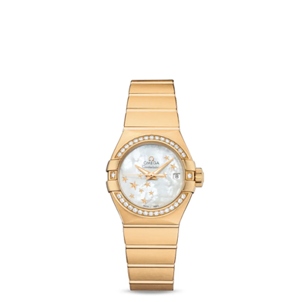 Omega Constellation Co-Axial 27 Brushed Yellow Gold / Diamond / MOP Stars