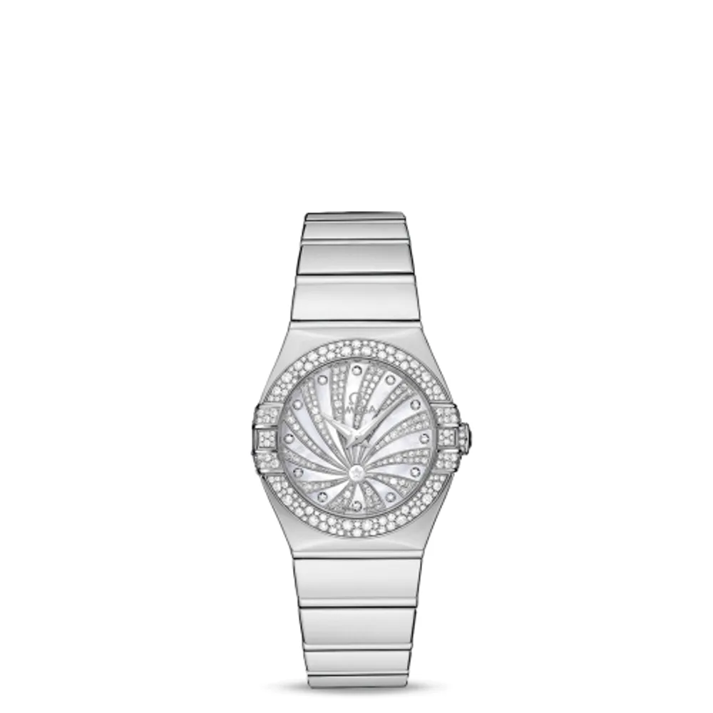 Omega Constellation Quartz 27 White Gold / Snow / Diamond Supernova