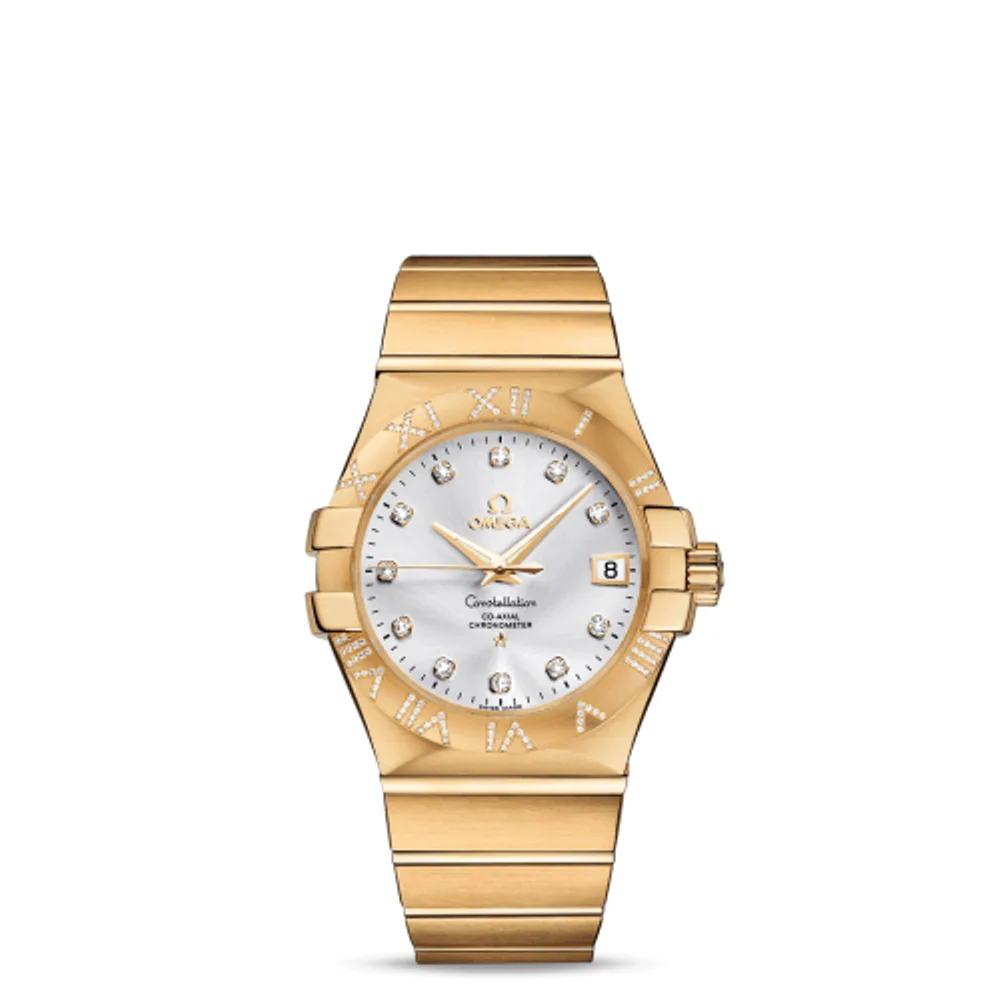 Omega Constellation Co-Axial 35 Yellow Gold / Diamond / Silver