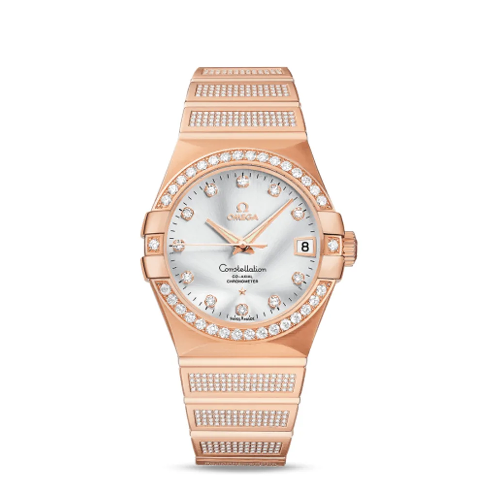 Omega Constellation Co-Axial 38 Red Gold / Diamond / Silver