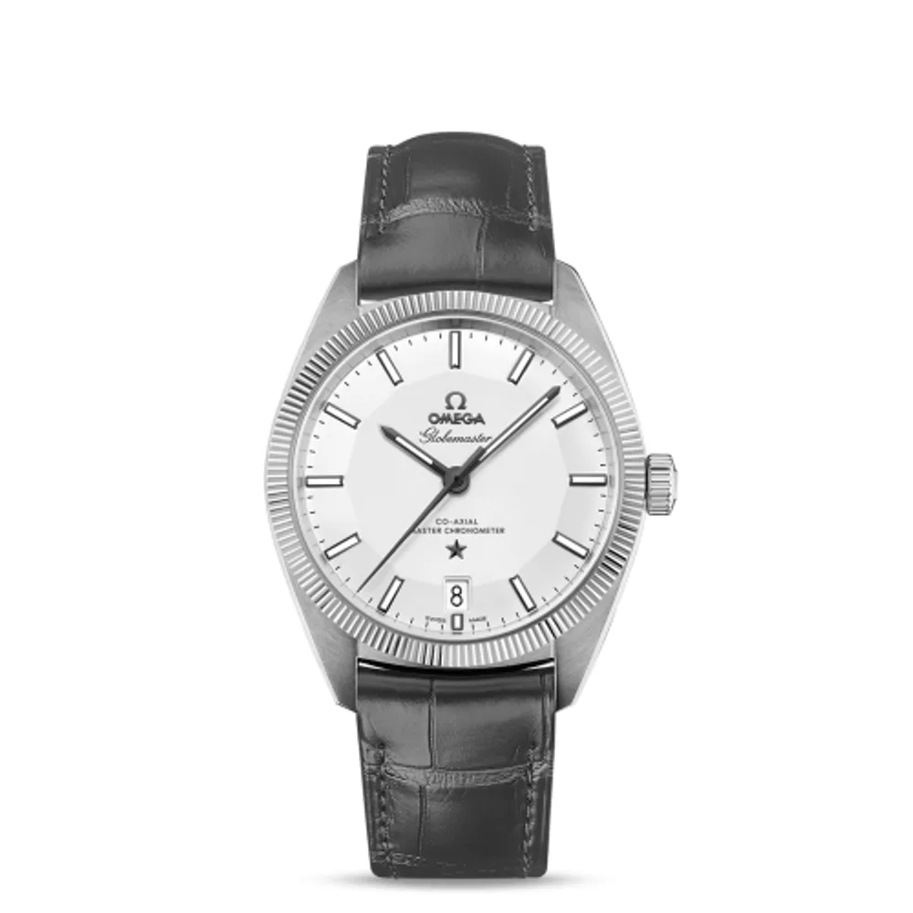 Omega Globemaster Stainless Steel / Silver / Leather