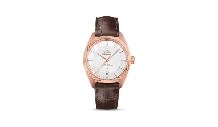Omega Globemaster Sedna Gold / Silver / Leather