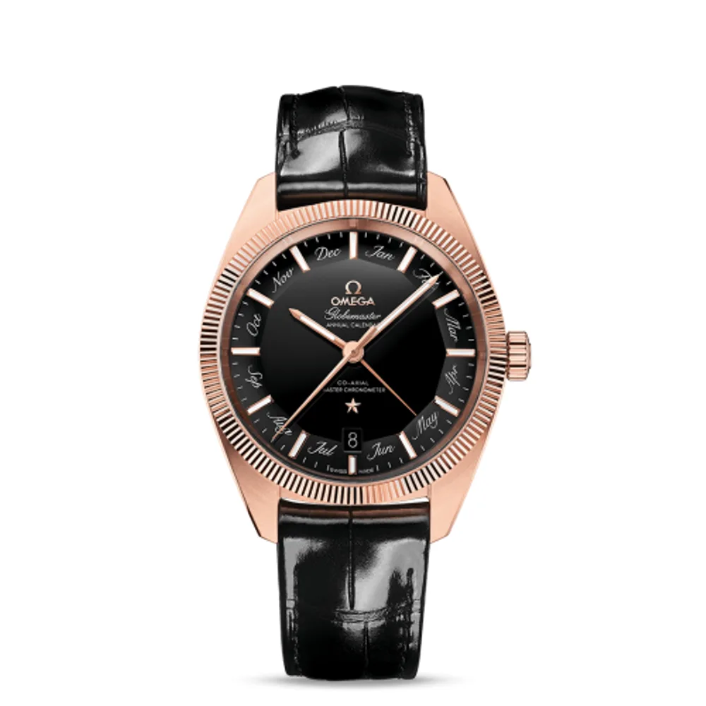 Omega Globemaster Annual Calendar Sedna Gold / Black
