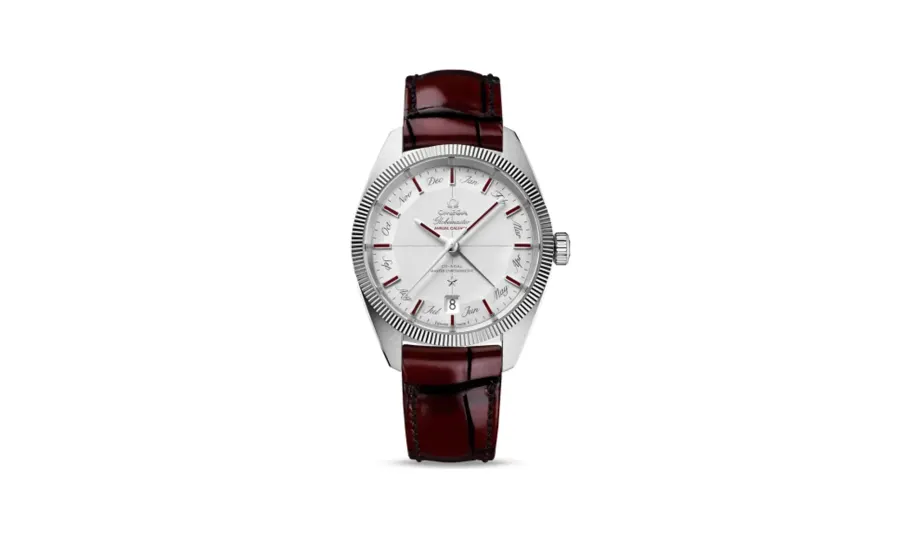 Omega Globemaster Annual Calendar Platinum / Silver / Burgundy