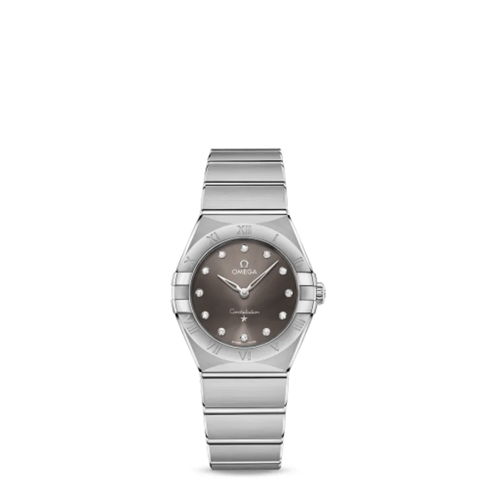 Omega Constellation Manhattan 28 Quartz Stainless Steel / Grey - Diamond