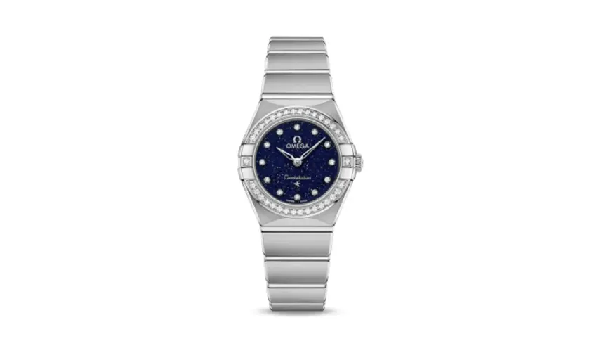 Omega Constellation Manhattan 25 Quartz Stainless Steel / Aventurine / Diamond