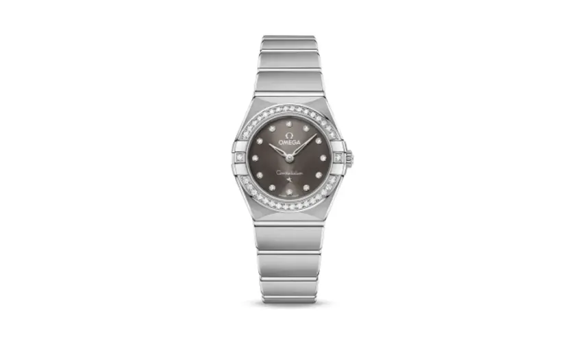 Omega Constellation Manhattan 25 Quartz Stainless Steel / Grey - Diamond / Diamond