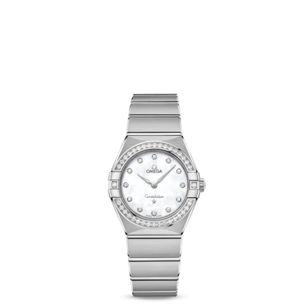 Omega Constellation Manhattan 28 Quartz Stainless Steel / MOP / Diamond