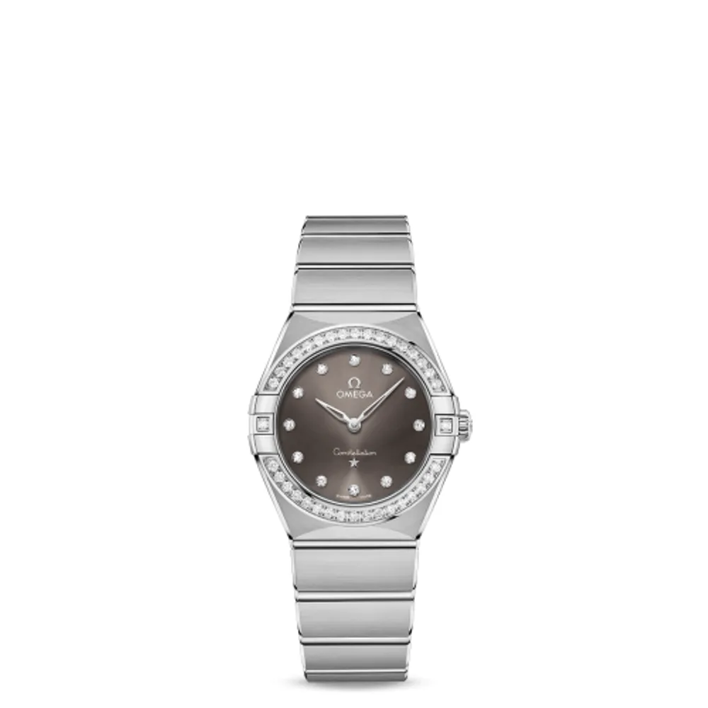 Omega Constellation Manhattan 28 Quartz Stainless Steel / Grey - Diamond / Diamond