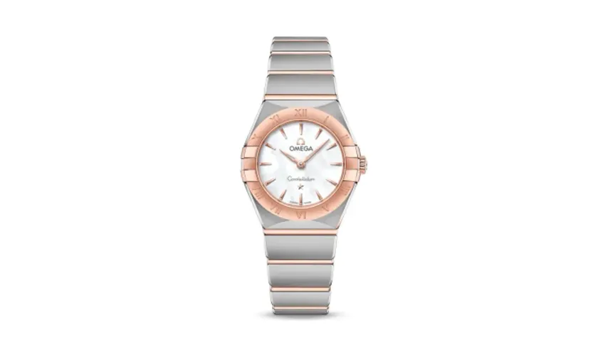 Omega Constellation Manhattan 25 Quartz Stainless Steel / Sedna Gold / MOP