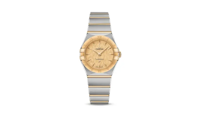 Omega Constellation Manhattan 25 Quartz Stainless Steel / Yellow Gold / Champagne Silk