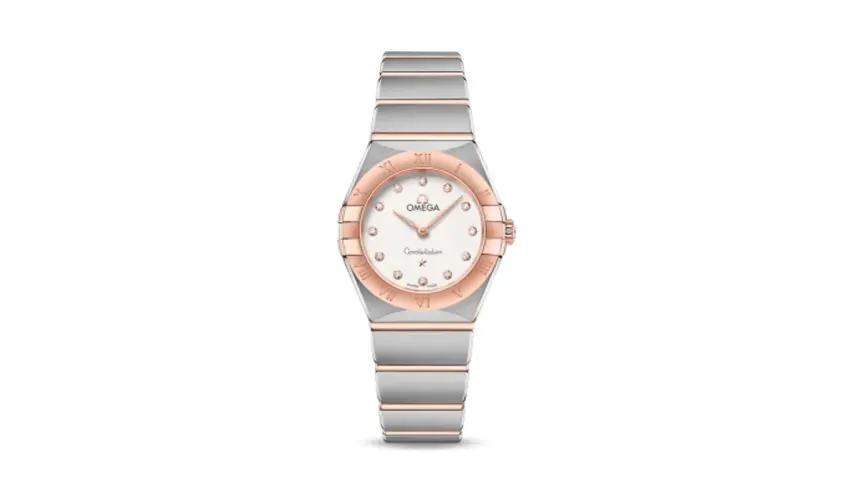 Omega Constellation Manhattan 25 Quartz Stainless Steel / Sedna Gold / Silver - Diamond