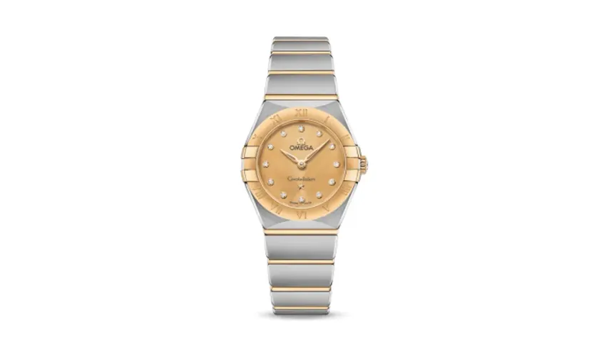 Omega Constellation Manhattan 25 Quartz Stainless Steel / Yellow Gold / Champagne - Diamond