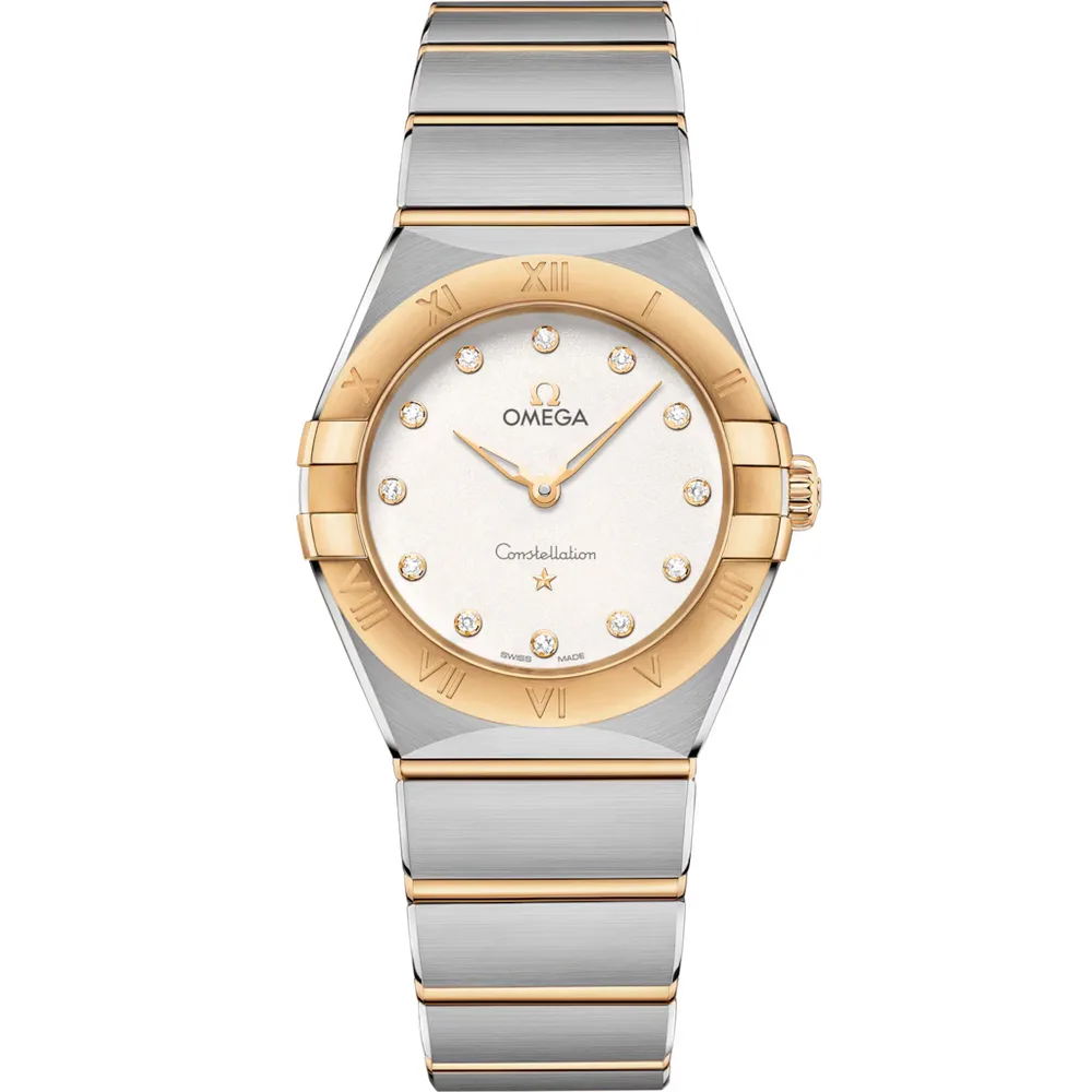 Omega Constellation 28 mm, steel - yellow gold on steel - yellow gold, Silver dial